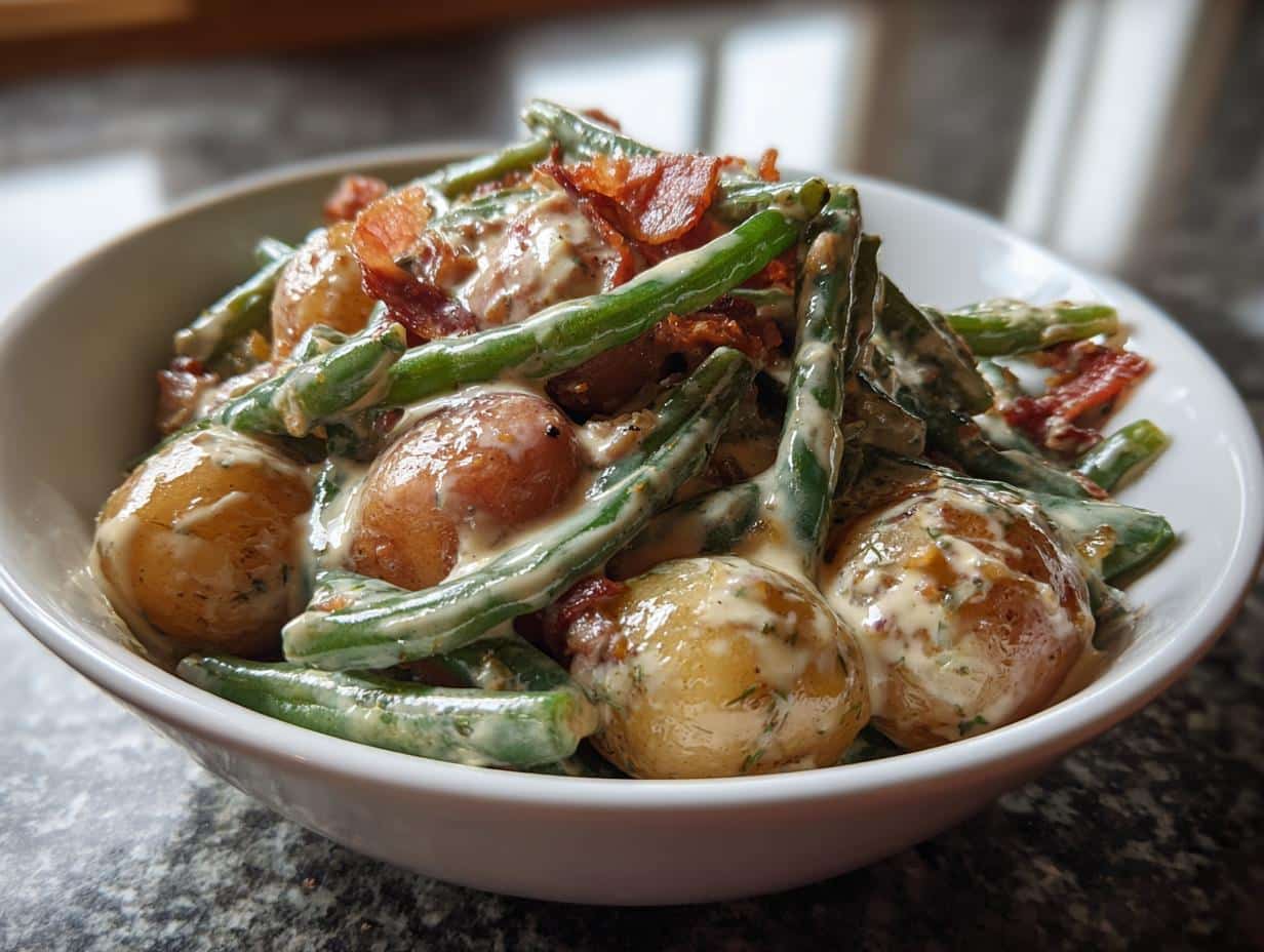 Hearty 30-Minute Country Ranch Green Beans and Potatoes with Bacon Bliss