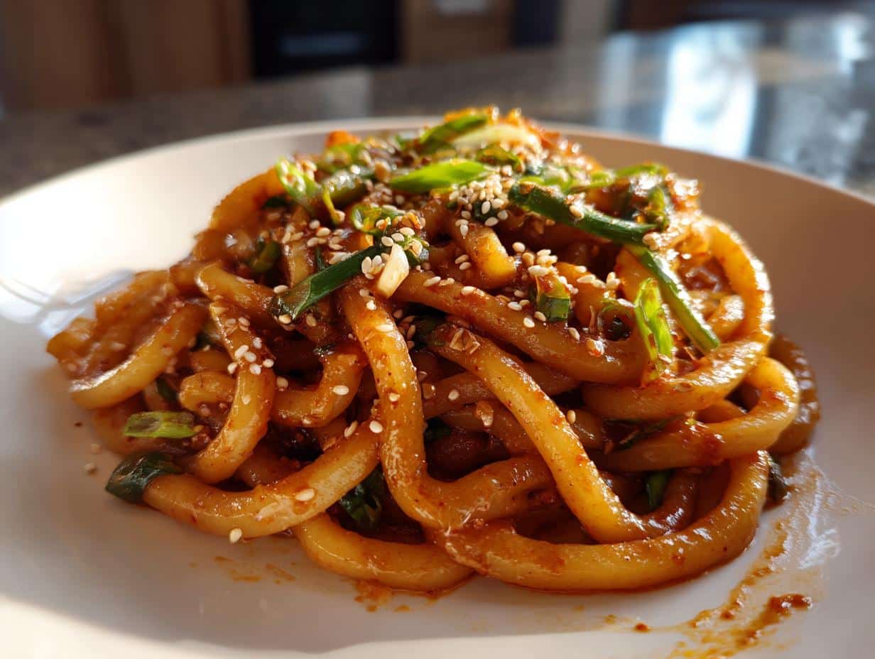 Creamy Gochujang Udon Noodles in 15 Mins – Blissful!