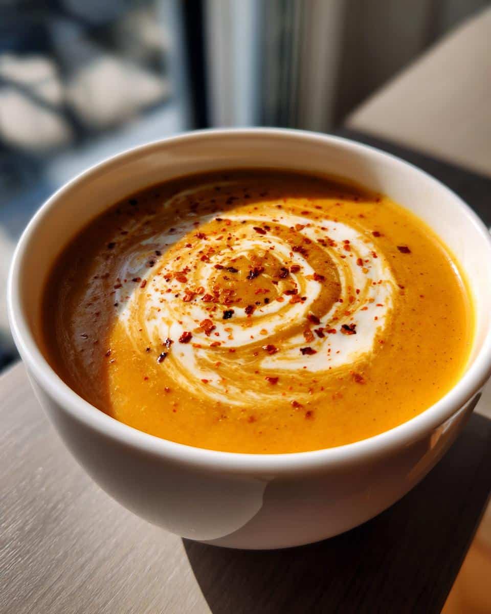 Creamy Spiced Sweet Potato Soup with Coconut, Lime & White - detail 2