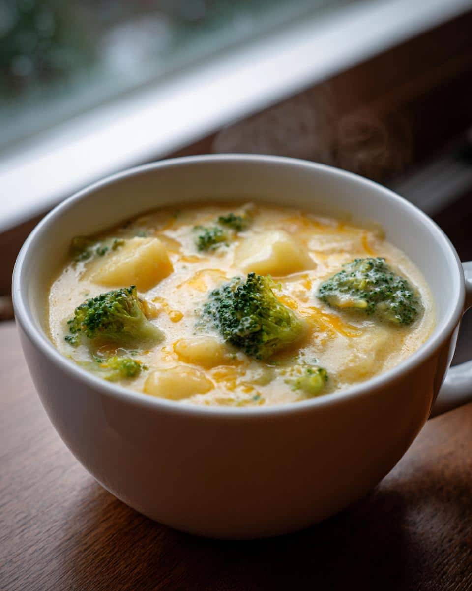 Crockpot Potato Broccoli Cheddar Soup - detail 1