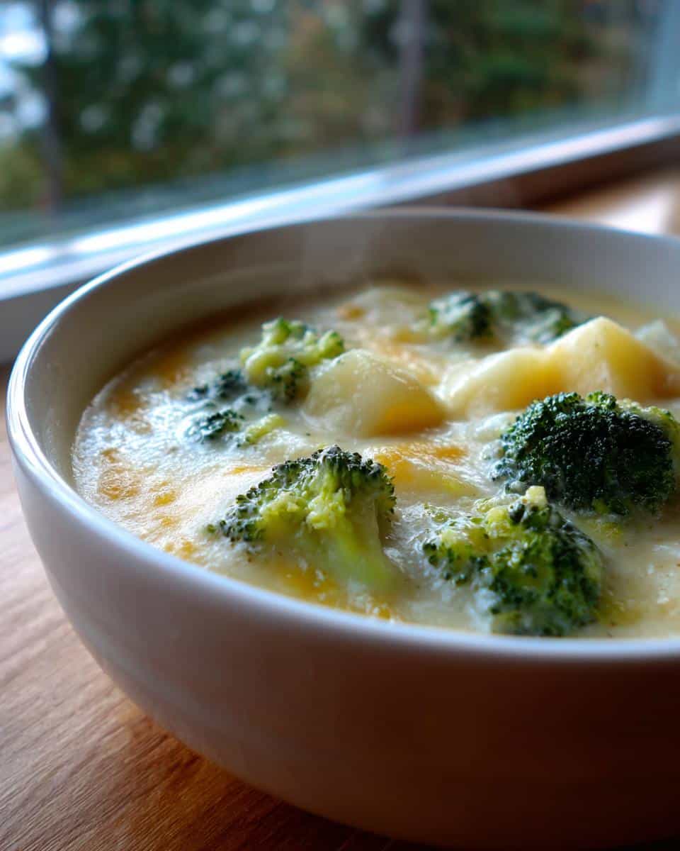 Crockpot Potato Broccoli Cheddar Soup - detail 2