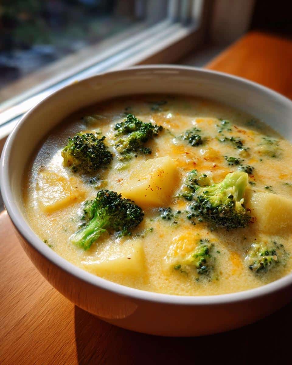 Crockpot Potato Broccoli Cheddar Soup - detail 3