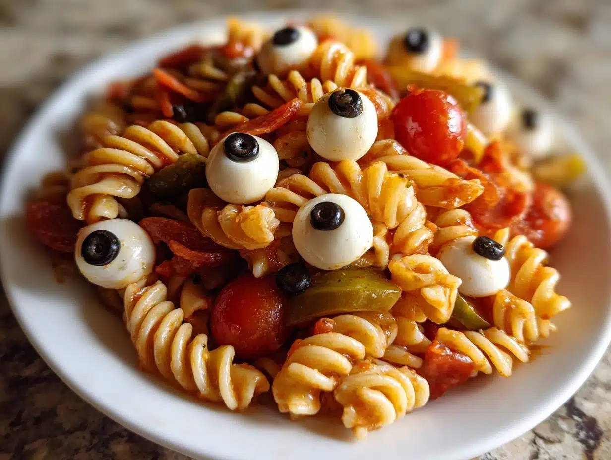 Spooky Easy Eyeball Pasta Salad in Just 15 Minutes