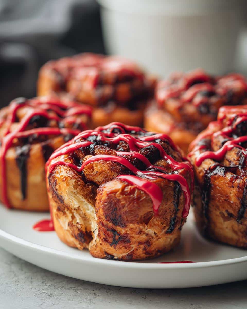 Easy Halloween Cinnamon Rolls: Cinnamon Roll Brains - detail 1