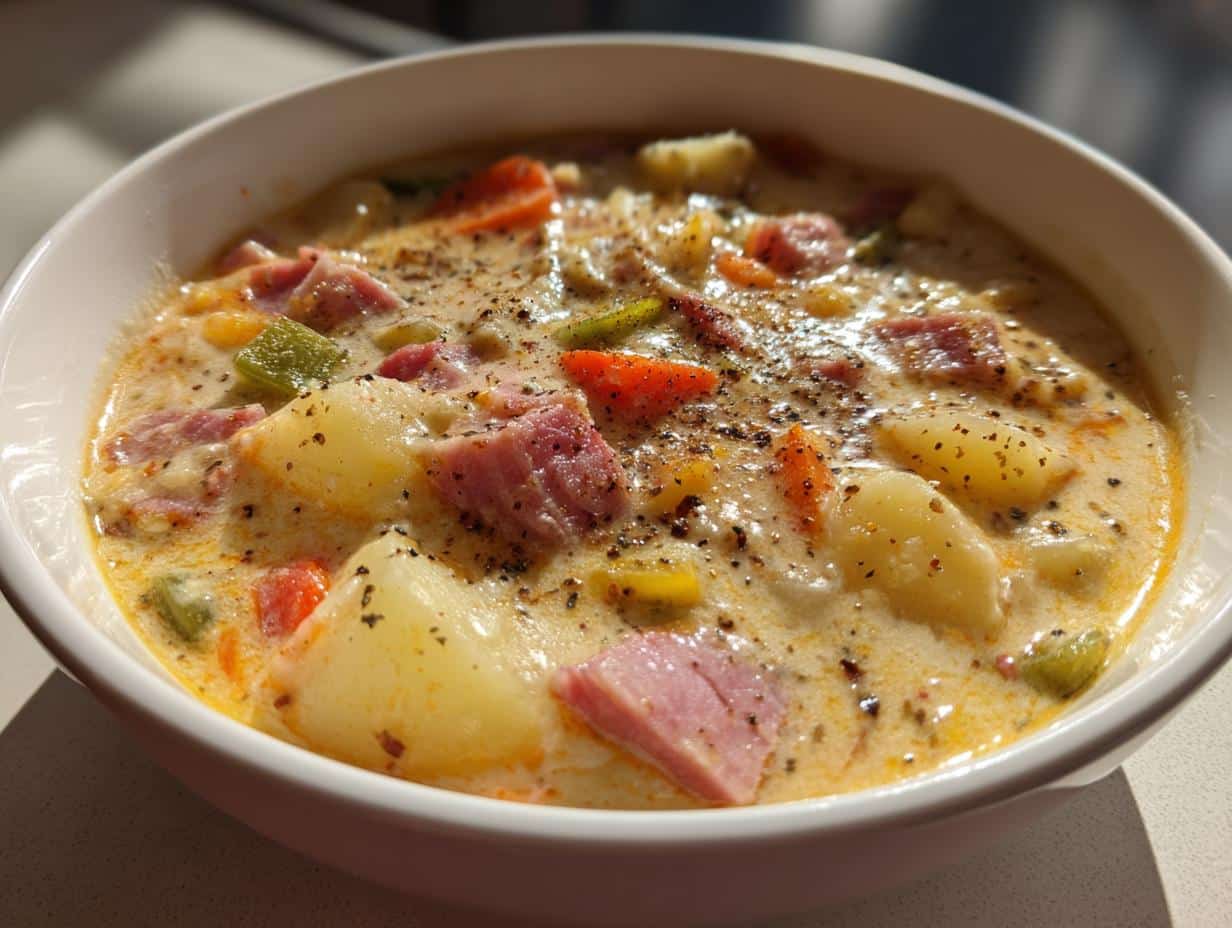 5-Star Easy One Pot Ham and Potato Soup Recipe – Comforting Bliss