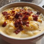 Easy Slow Cooker Potato Soup with Bacon & Cream Cheese