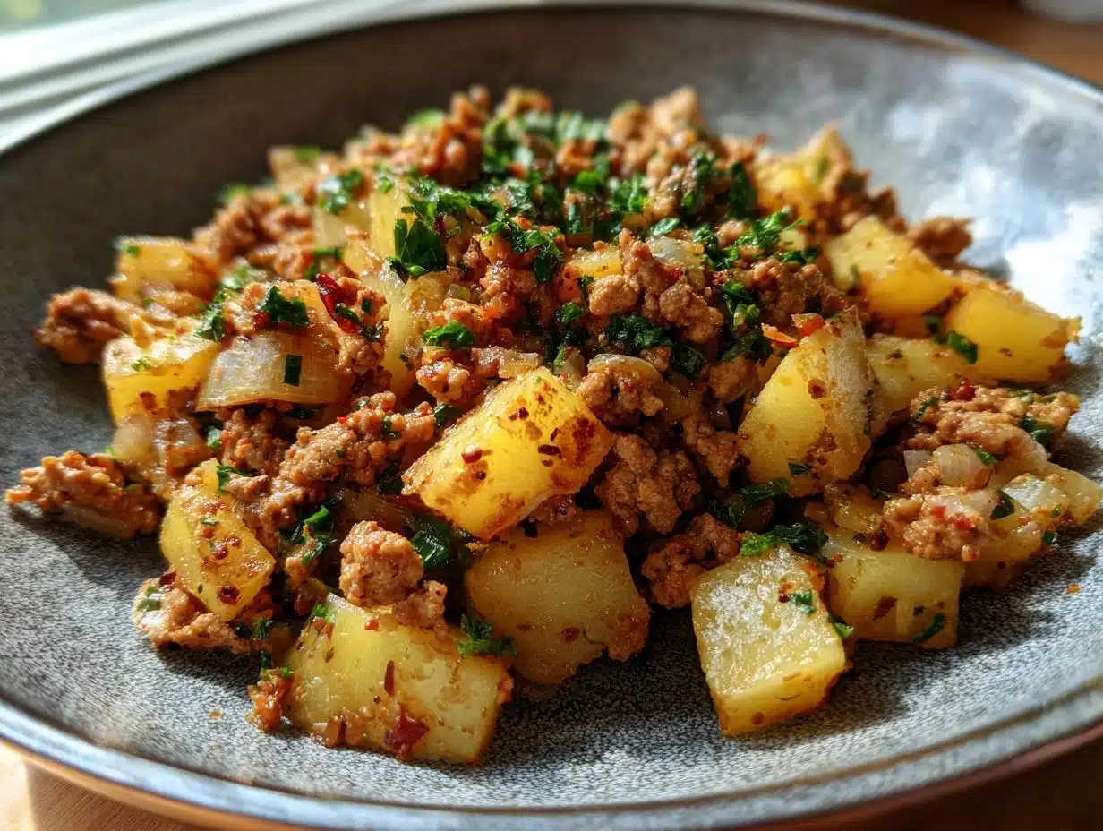 Juicy Ground Turkey with Potatoes Done in 30 Minutes