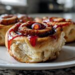 Halloween Breakfast Idea - Bloody Cinnamon Rolls