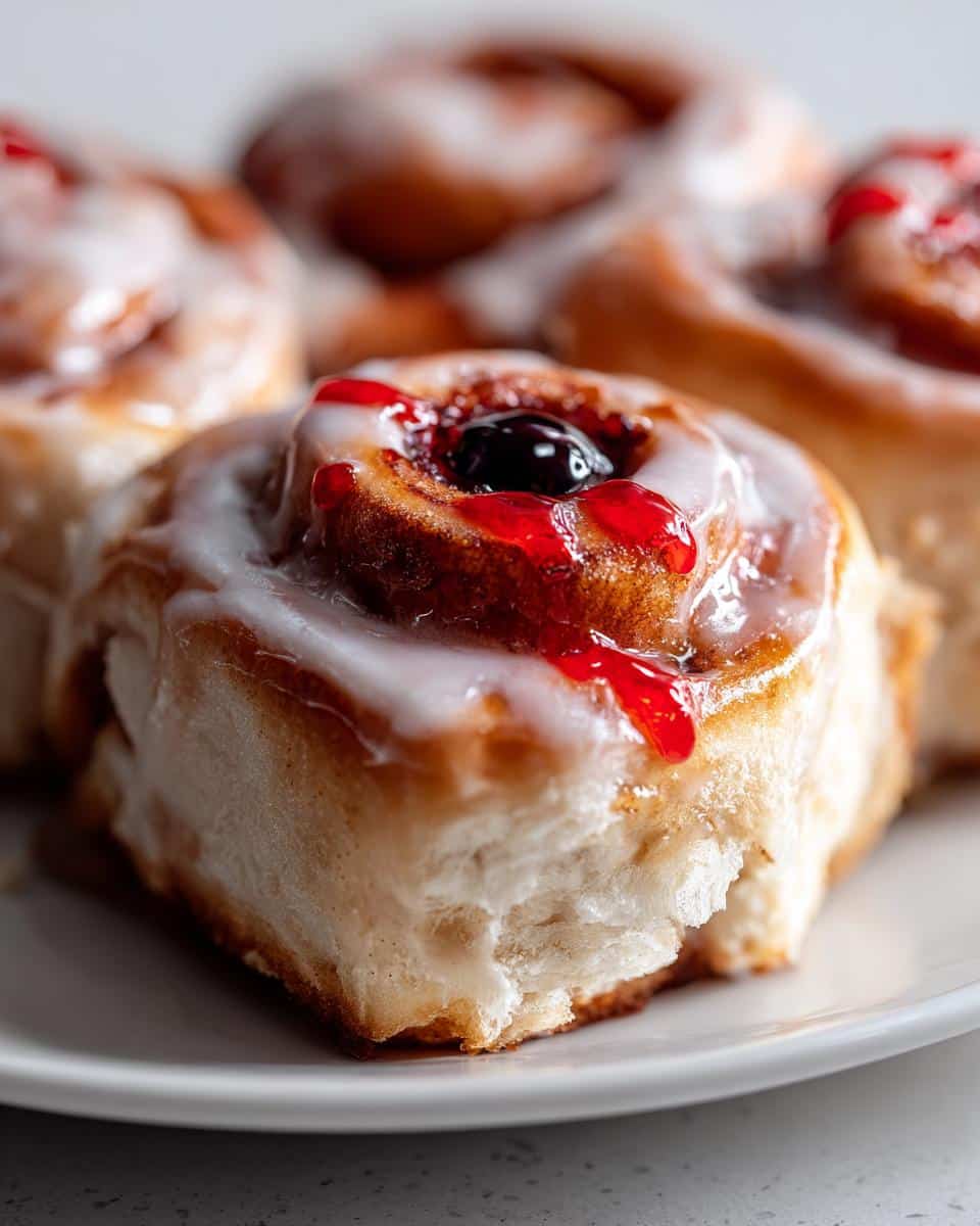 Halloween Breakfast Idea - Bloody Cinnamon Rolls - detail 4