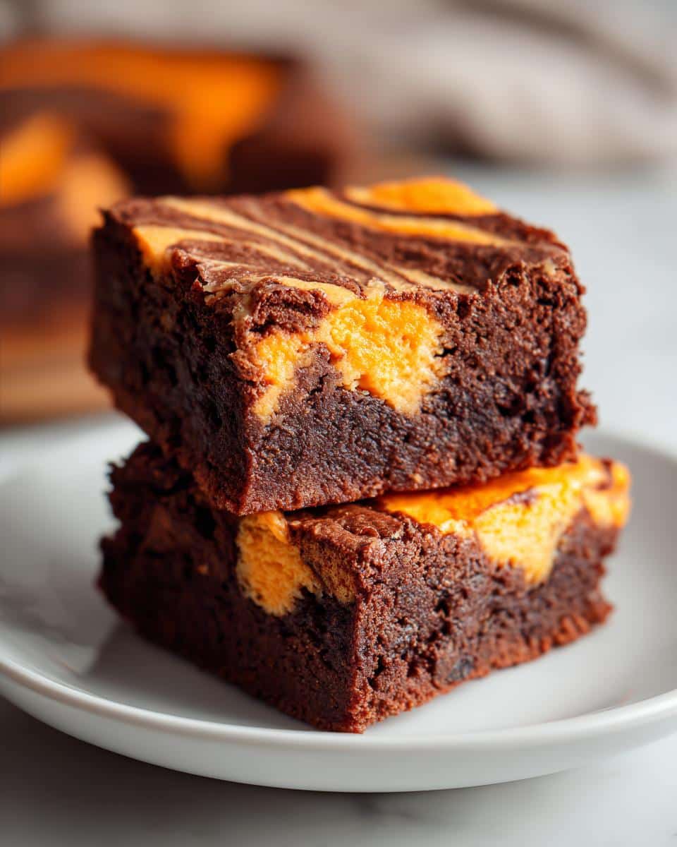 Halloween Cream Cheese Swirl Brownies - detail 1