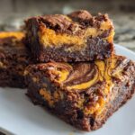 Halloween Cream Cheese Swirl Brownies
