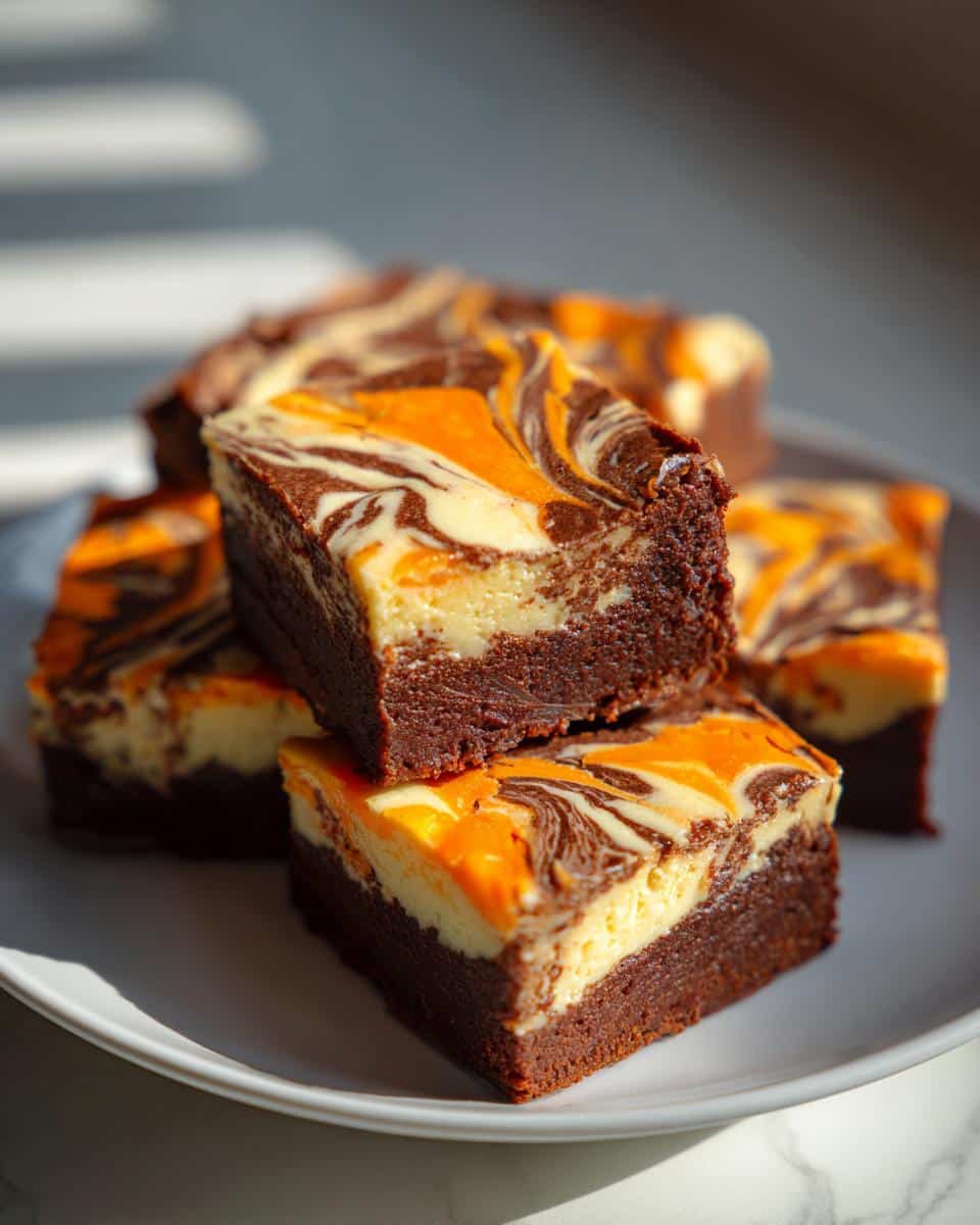 Halloween Cream Cheese Swirl Brownies - detail 2