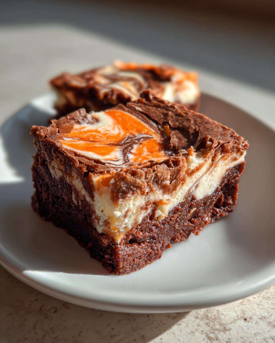 Halloween Cream Cheese Swirl Brownies - detail 3