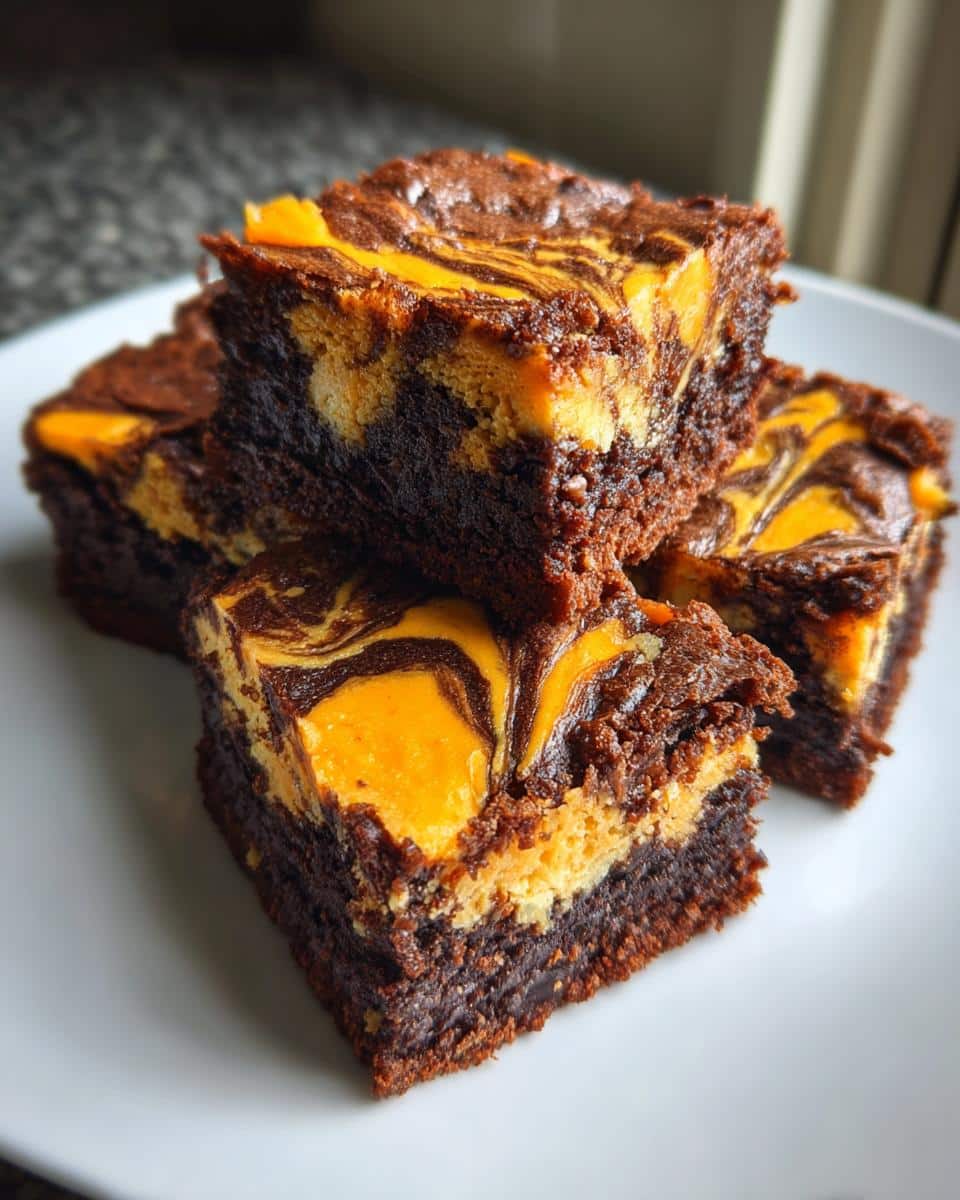 Halloween Cream Cheese Swirl Brownies - detail 4