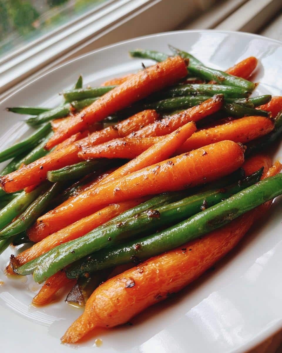 Honey Glazed Carrots & Green Beans - detail 2