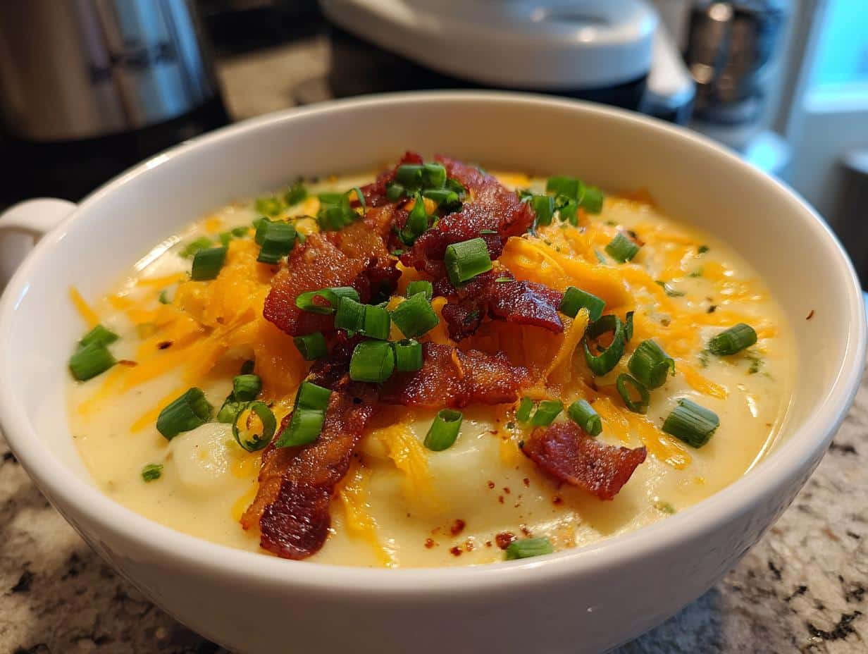Creamy Loaded Potato Soup Recipe In 45 Minutes Flat