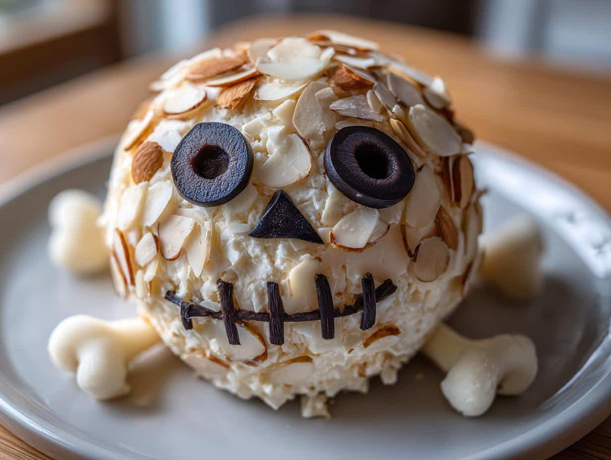 Skellington Cheese Ball Appetizer Recipe