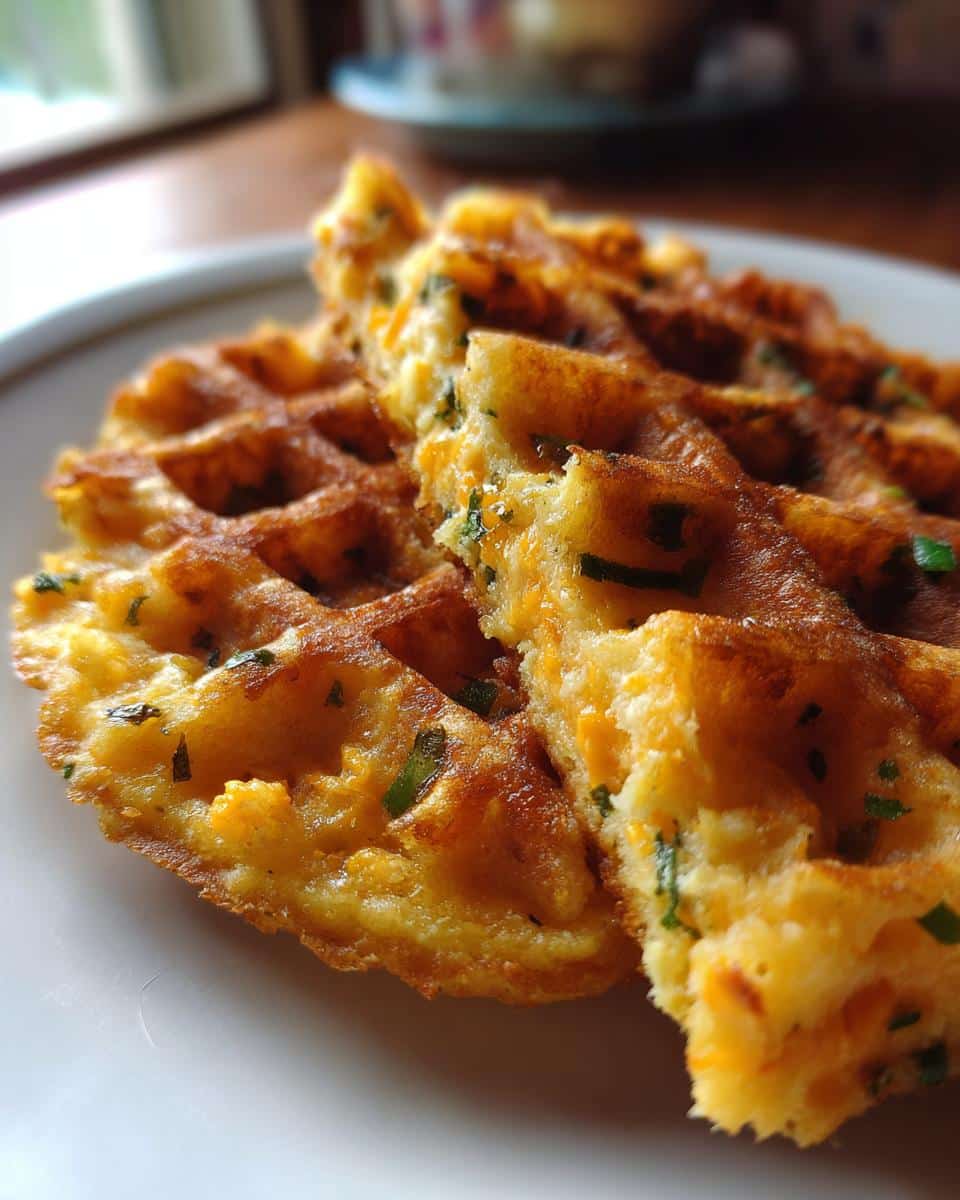 Spicy Cheddar Jalapeño Cornbread Waffles You’ll Love - detail 2
