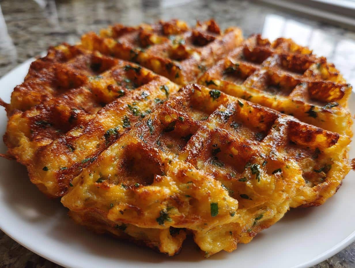 Spicy Cheddar Jalapeño Cornbread Waffles That Wow in 10 Minutes
