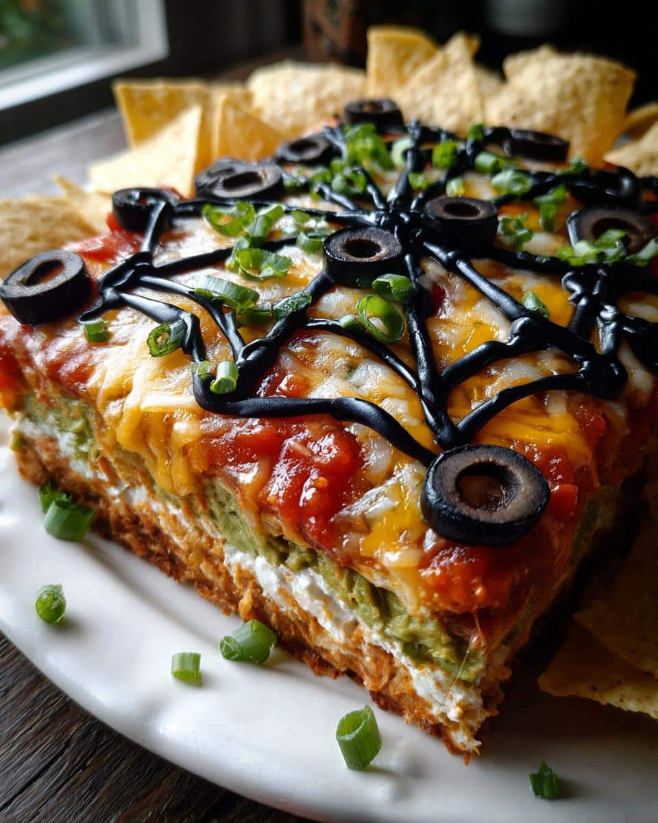 Spider Web Taco Dip - detail 1