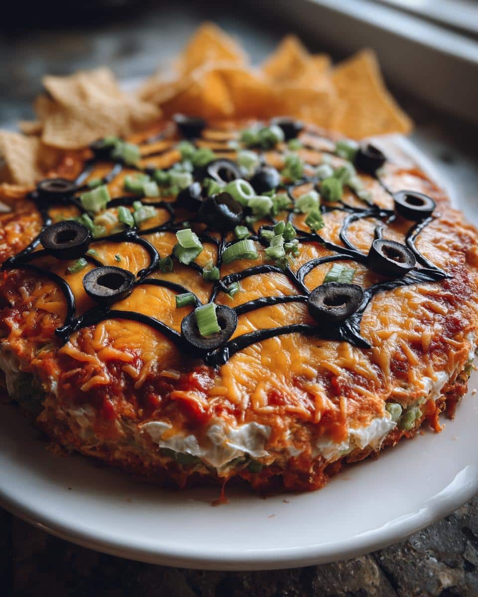 Spider Web Taco Dip - detail 3