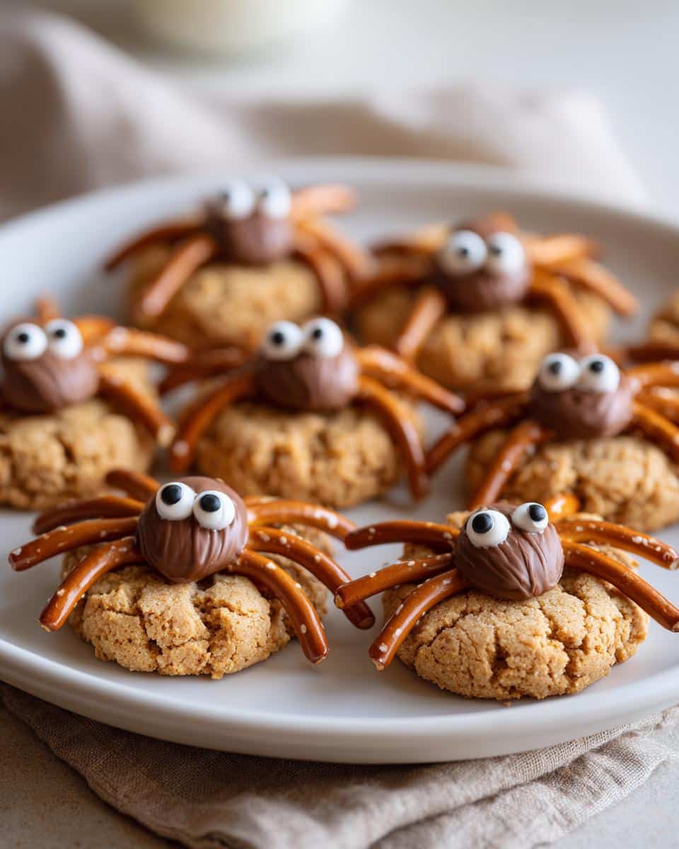 Spooky Peanut Butter Spider Cookies - detail 1