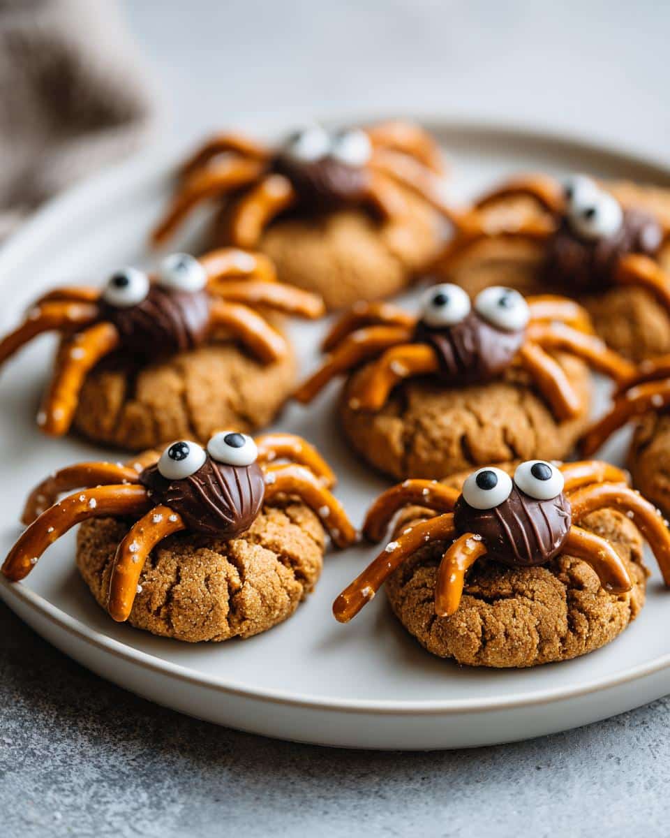 Spooky Peanut Butter Spider Cookies - detail 2