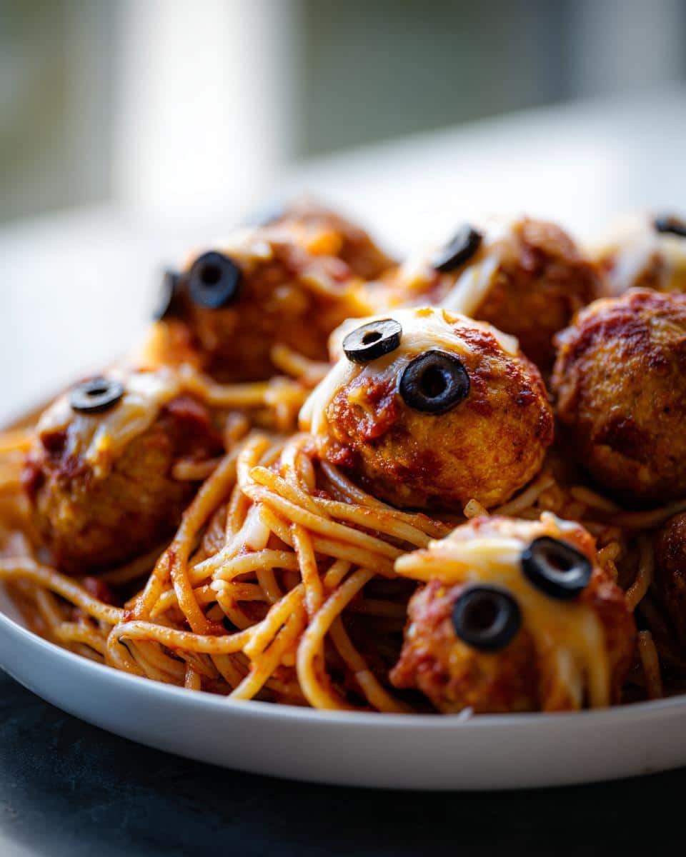 Spooky Spaghetti & Cheesy Monster Meatballs for a Hauntingly Good Meal - detail 1
