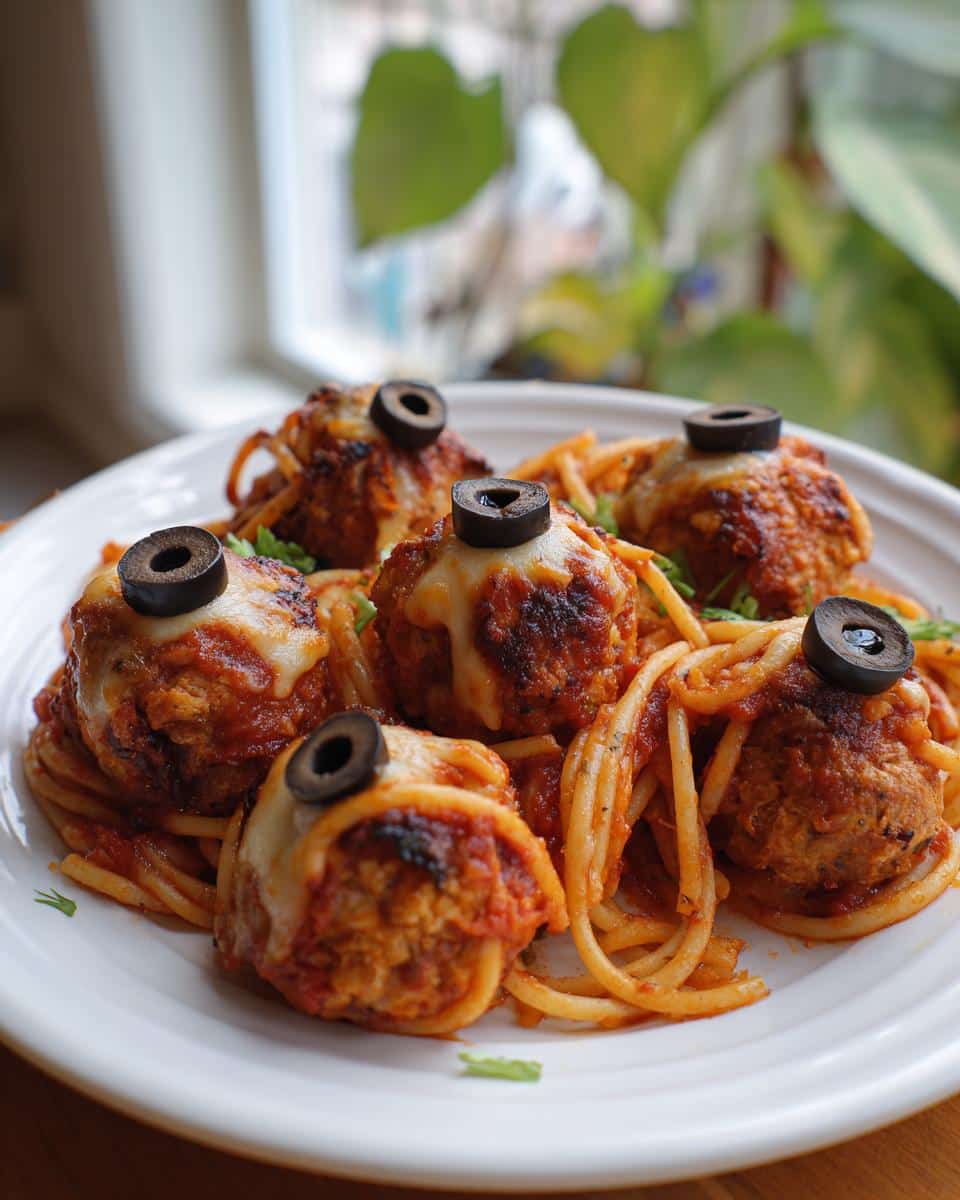Spooky Spaghetti & Cheesy Monster Meatballs for a Hauntingly Good Meal - detail 3