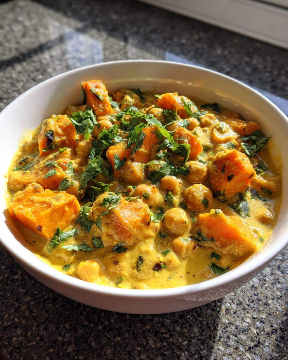 Sweet Potato and Chickpea Curry - detail 1