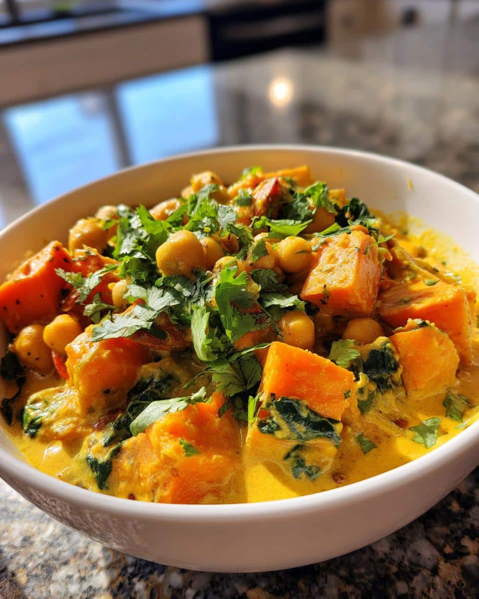 Sweet Potato and Chickpea Curry - detail 2