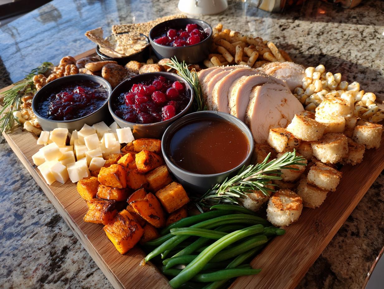 20-Minute Thanksgiving Turkey Charcuterie Board to Wow Hungry Guests