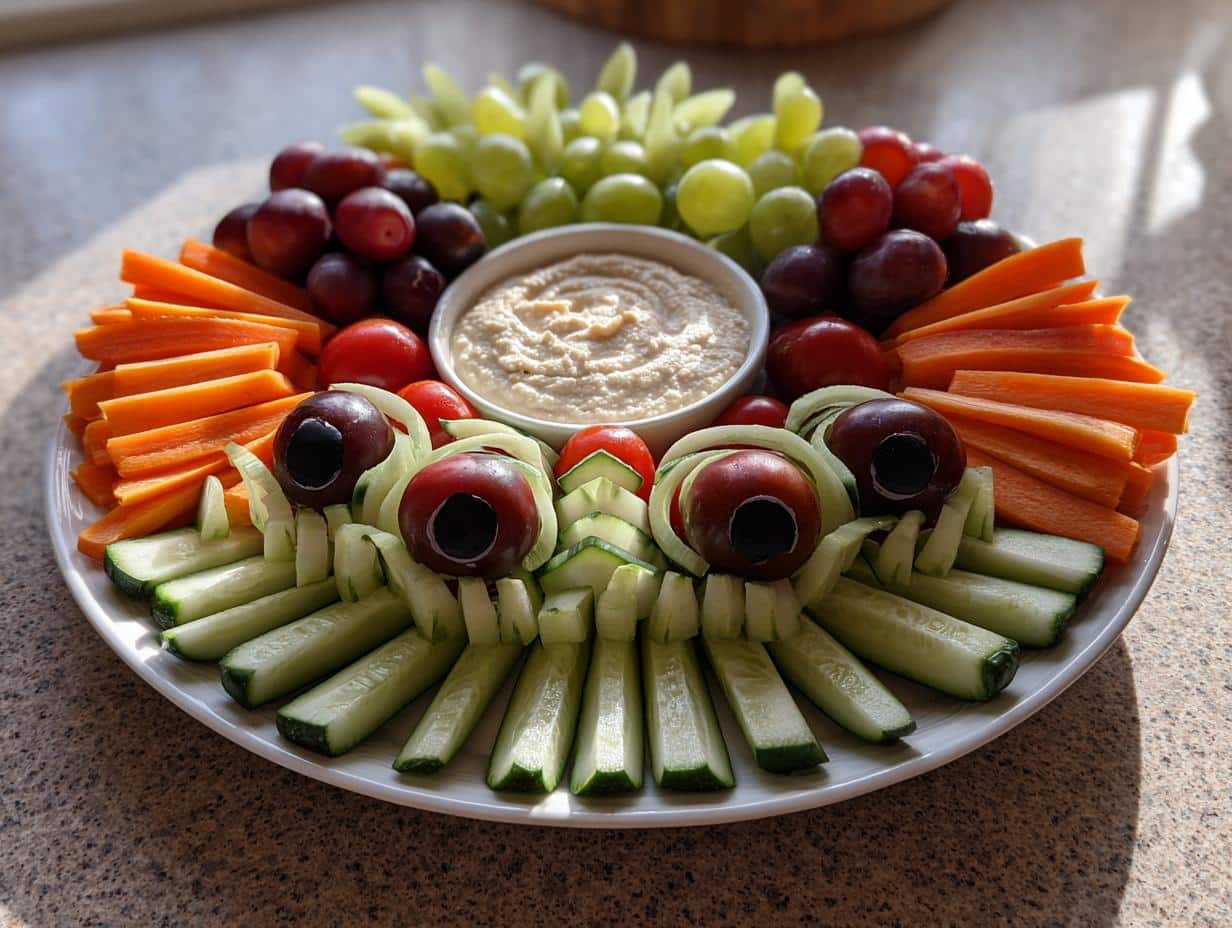 Spooky Veggie Skeleton Platter That Kids Devour in 15 Minutes