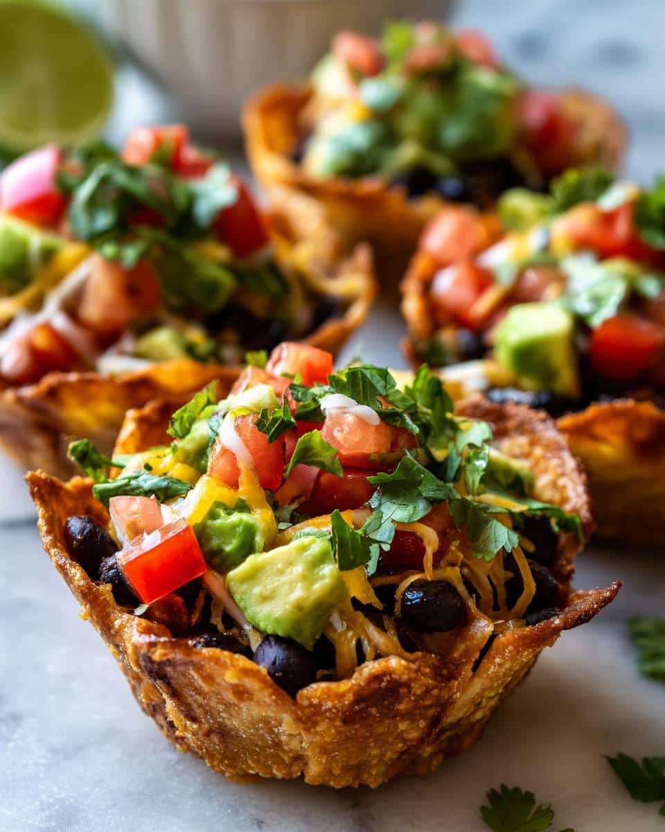 Avocado Black Bean Taco Cups - detail 1