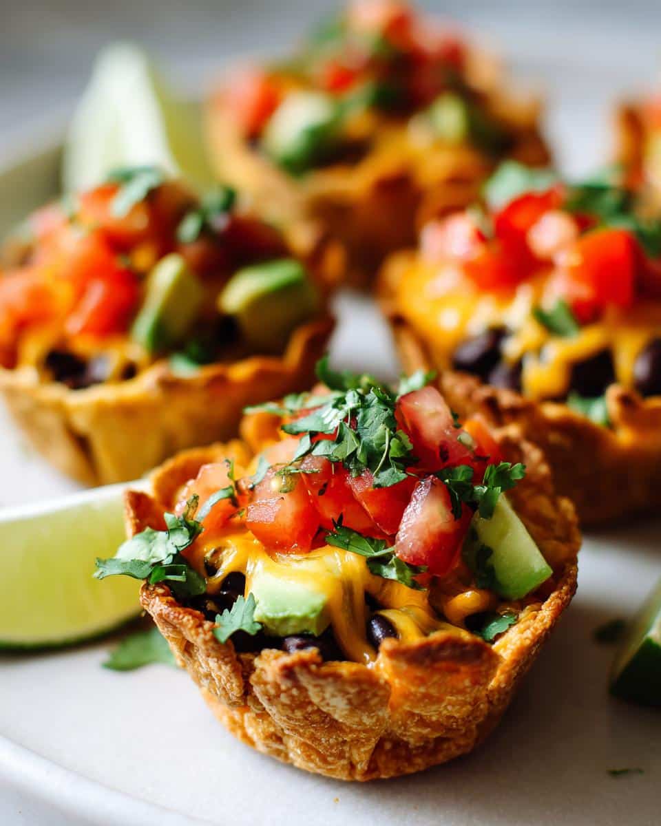 Irresistible 30-Minute Avocado Black Bean Taco Cups Recipe