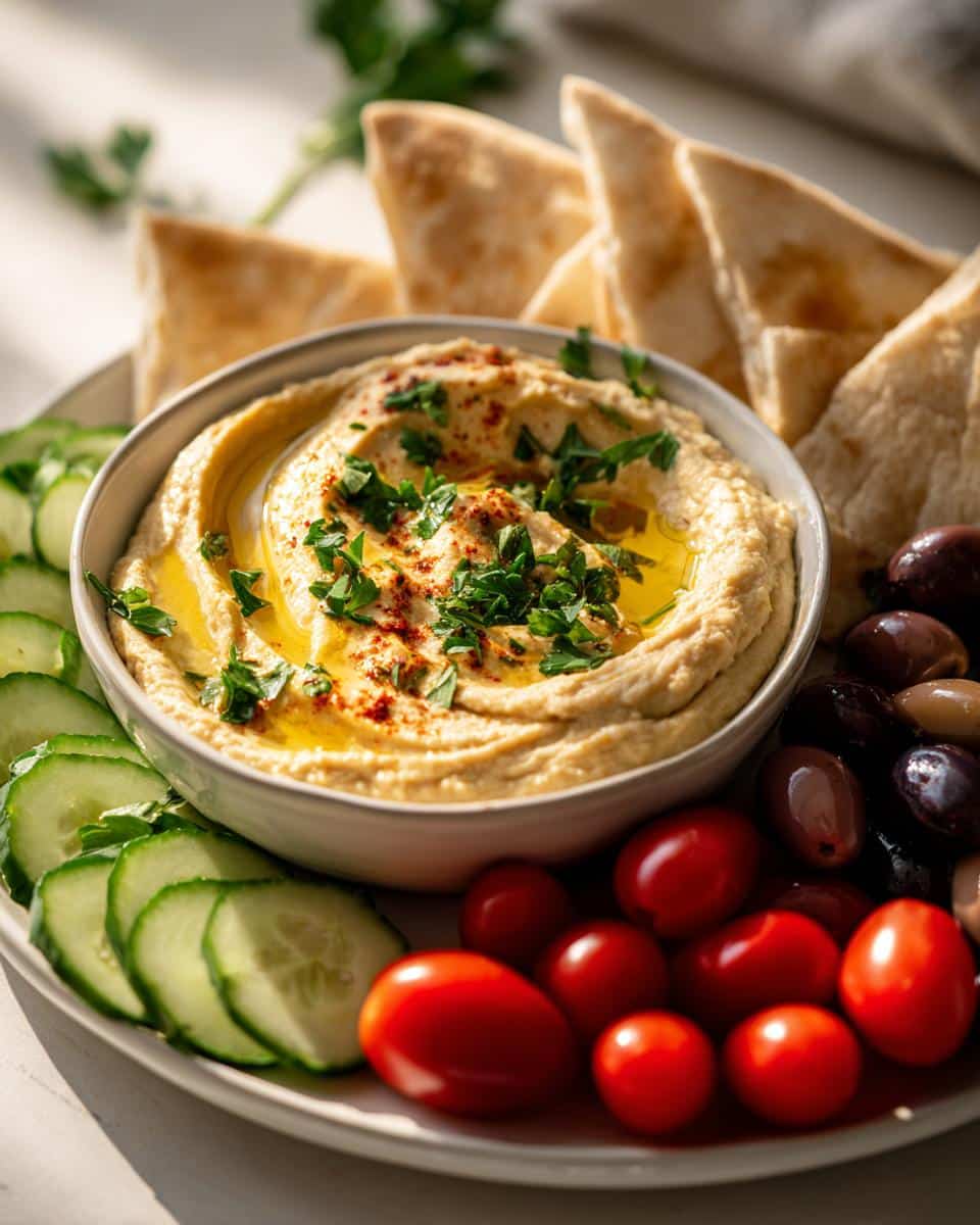 5-Ingredient Classic Hummus Platter – The Ultimate Crowd-Pleaser