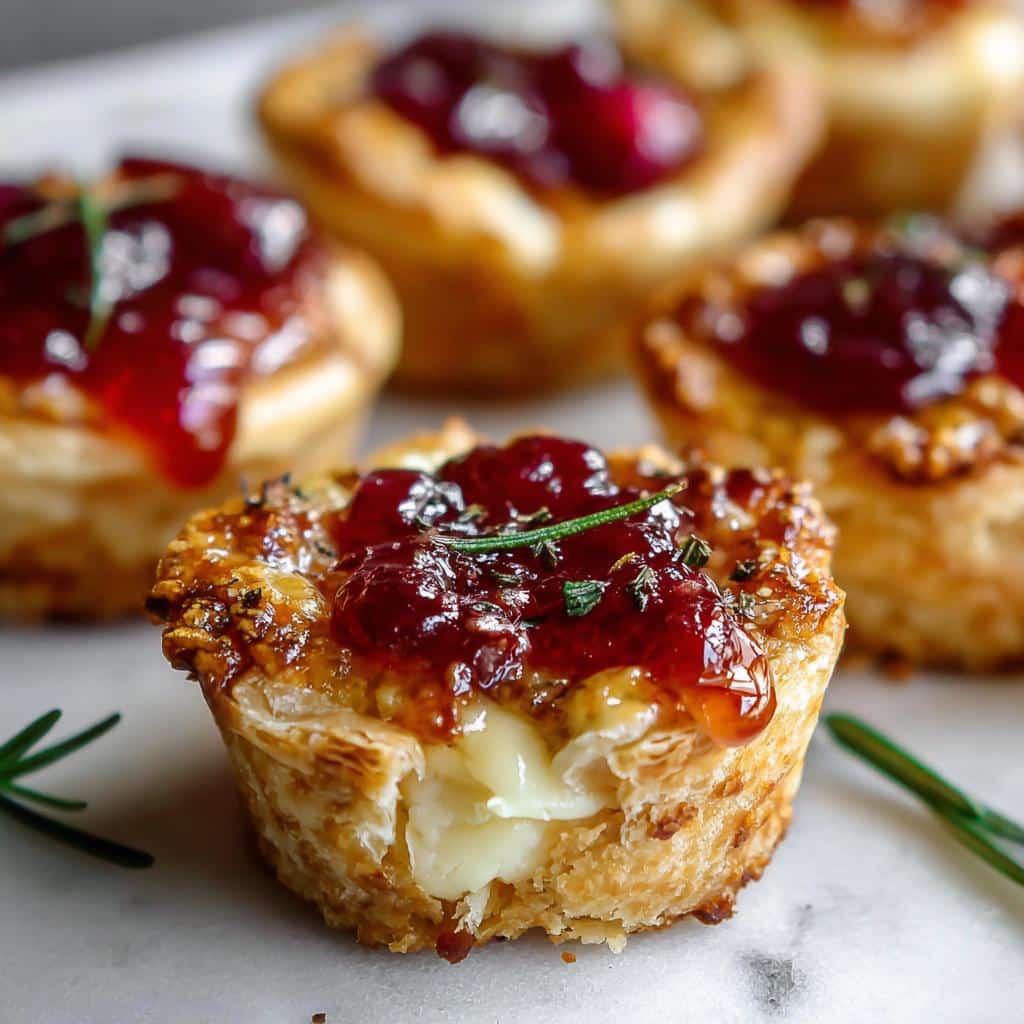 Cranberry Brie Bites (use plant-based cheese if desired) - detail 1