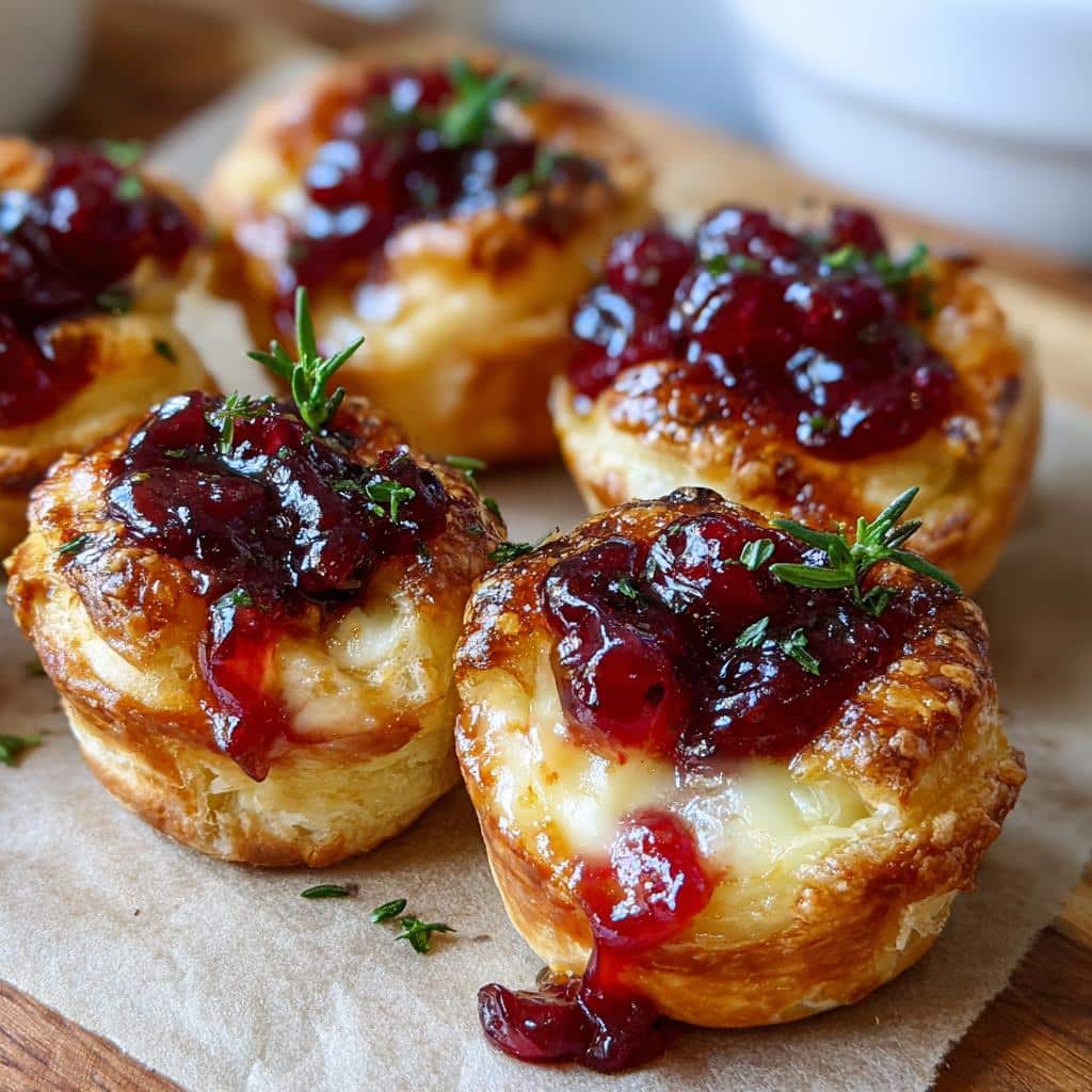 25-Minute Cranberry Brie Bites: Irresistible Holiday Magic