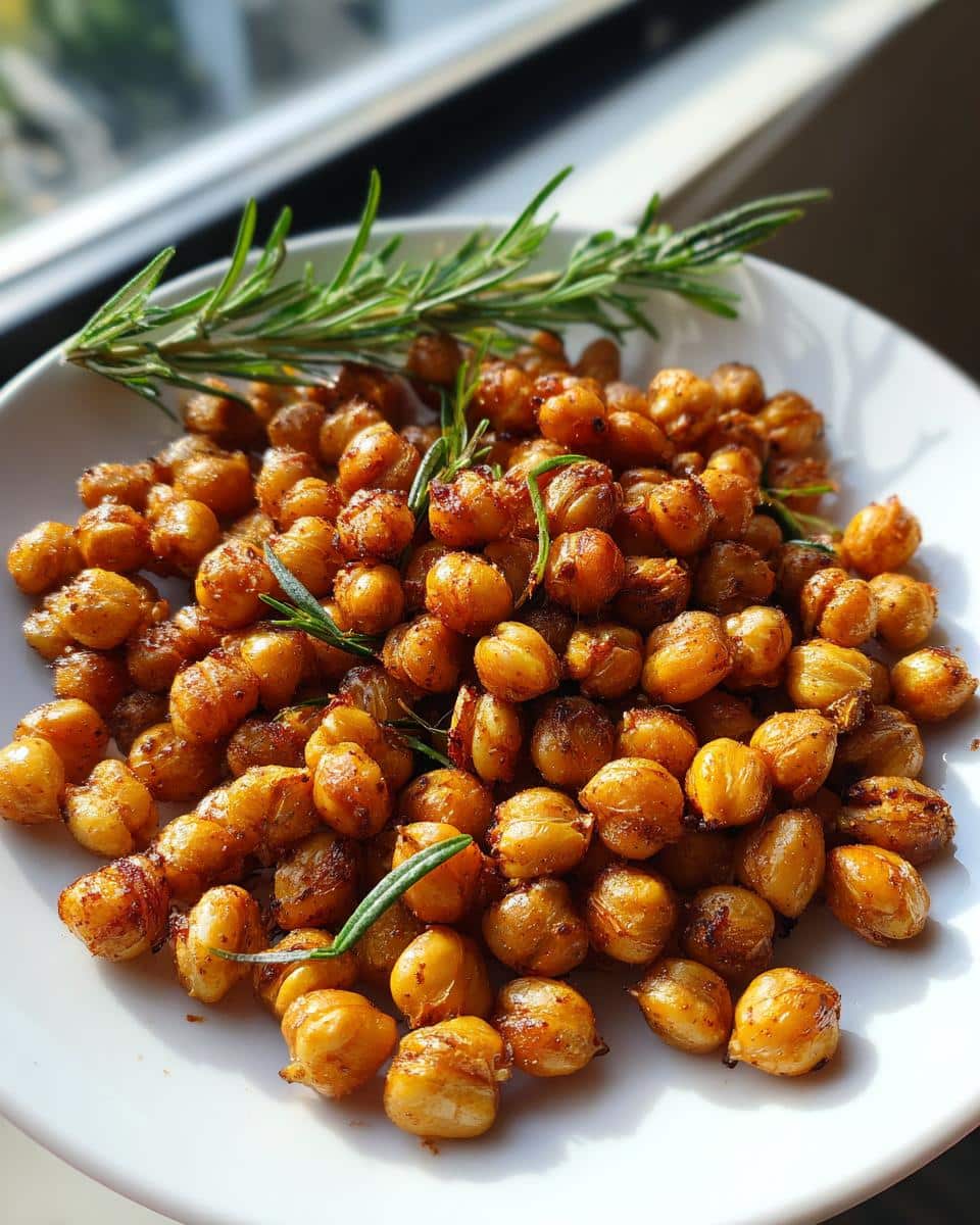 Crispy Rosemary Roasted Chickpeas – The Addictive 5-Minute Snack