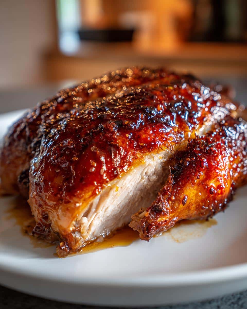 Maple Glazed Roast Chicken (or tofu) - detail 1