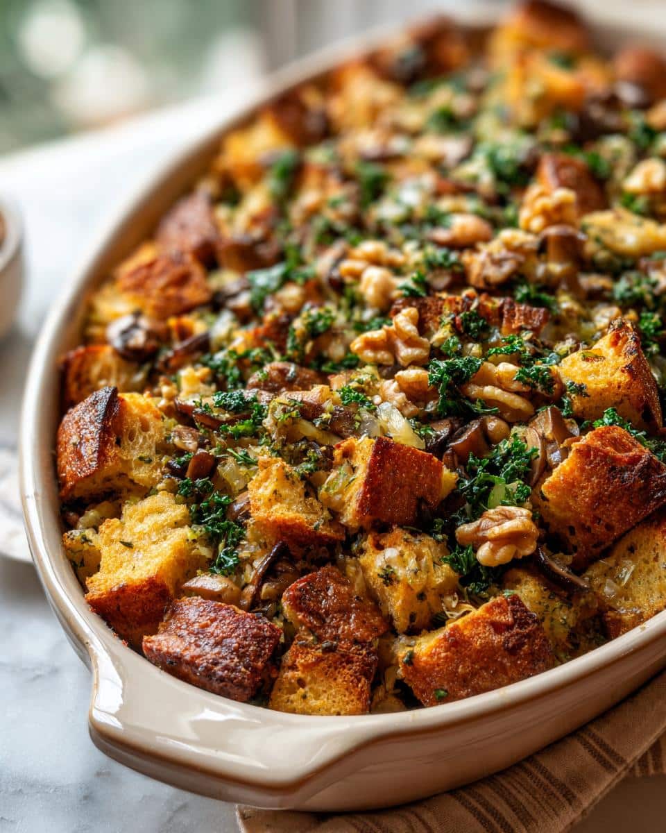 Mushroom, Kale & Walnut Stuffing - detail 1