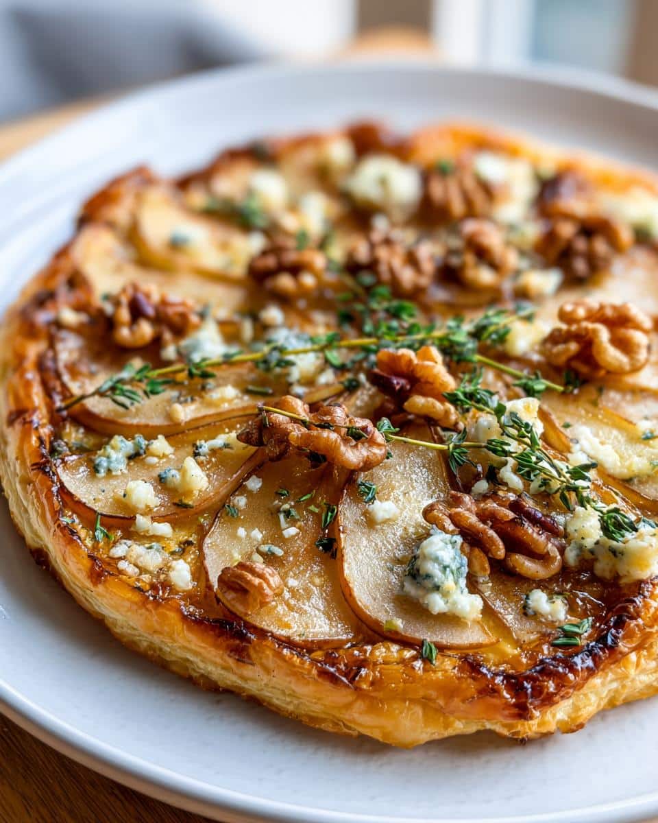 40-Minute Pear, Walnut & Blue Cheese Tart That Wows Guests