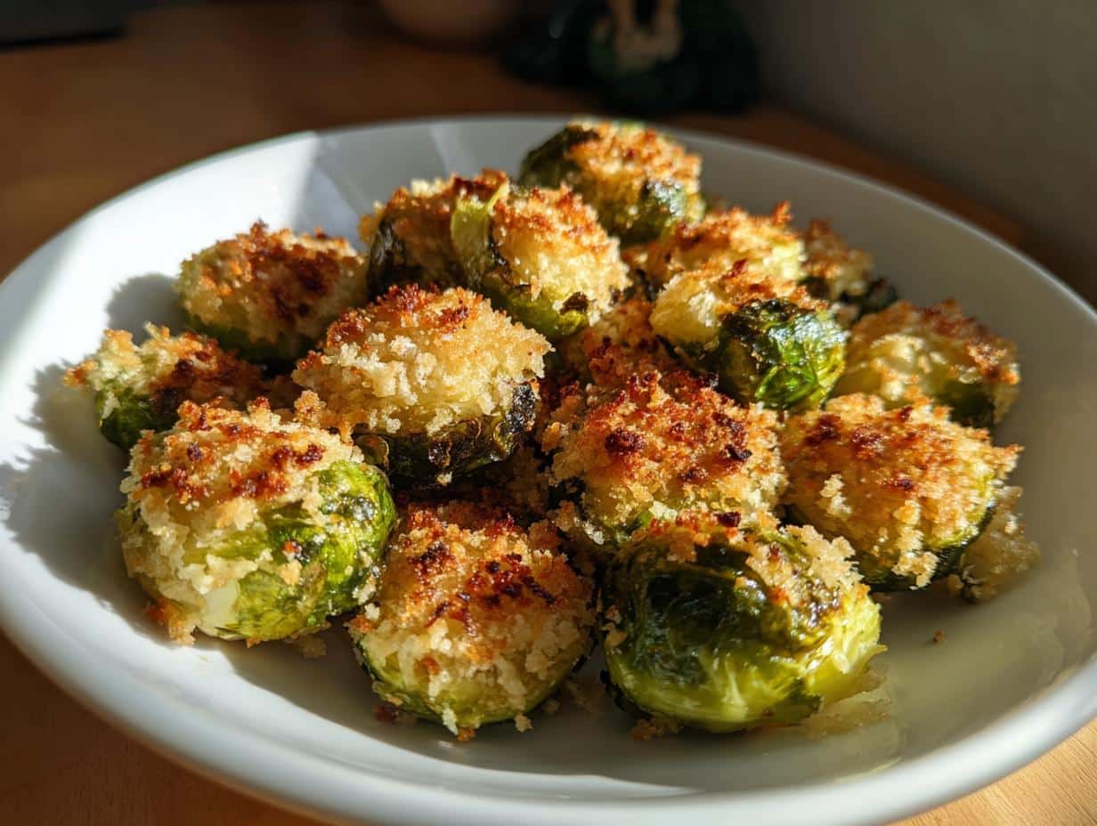 Irresistible Roasted Brussels Sprouts with Bacon-Less Crunch in 25 Minutes