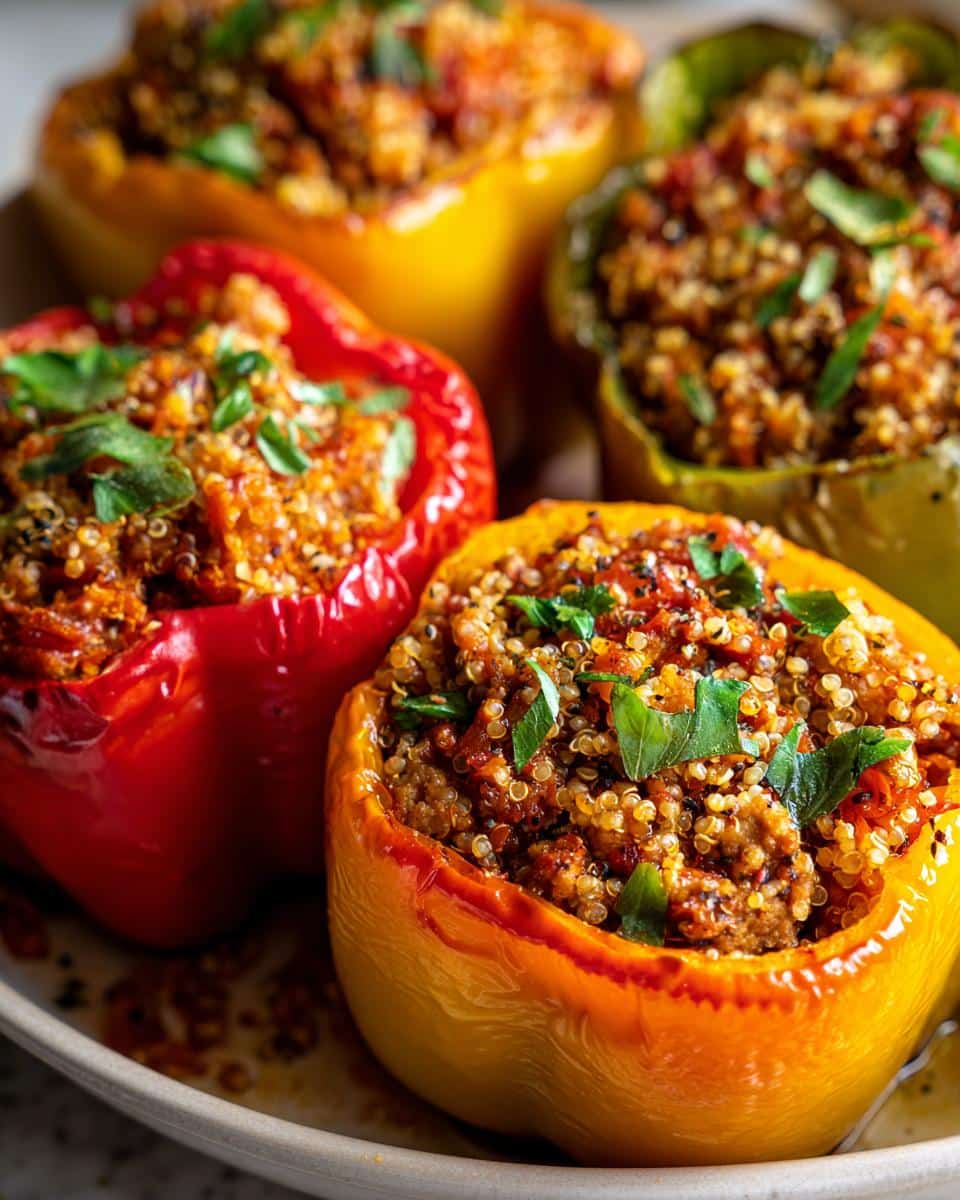 Tempeh Sausage Stuffed Peppers - detail 1