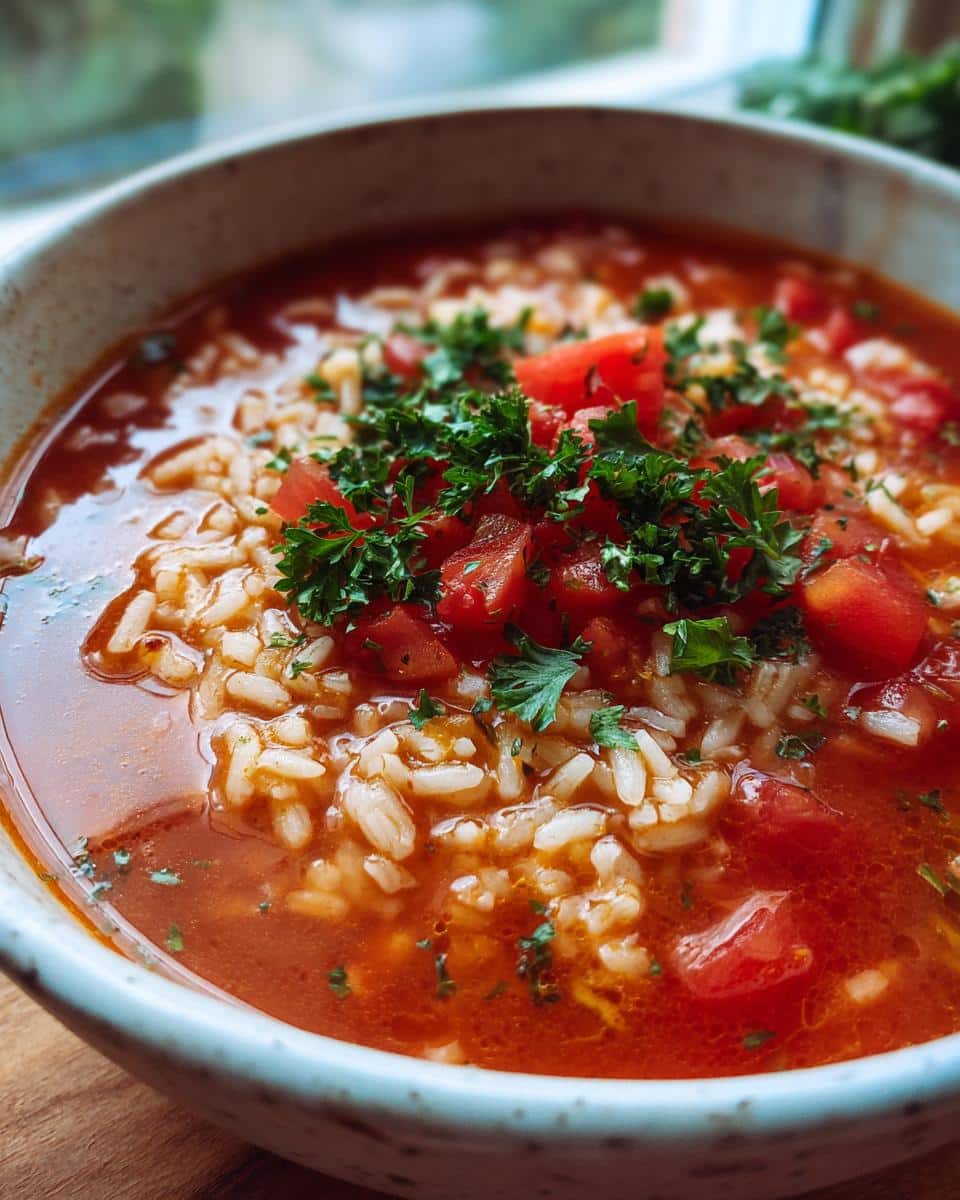 Tomato-Rice Soup - detail 1
