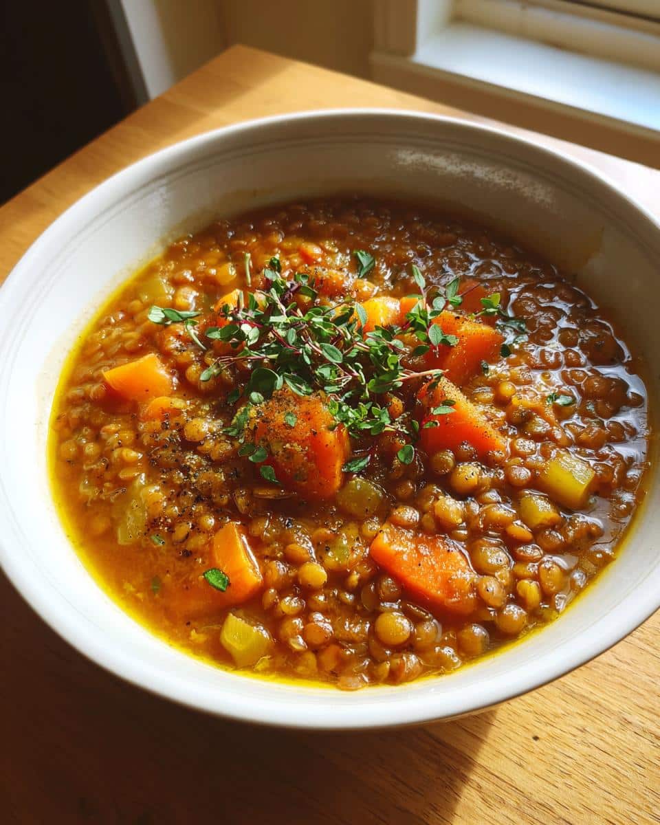 Vegan Lentil Soup - detail 1