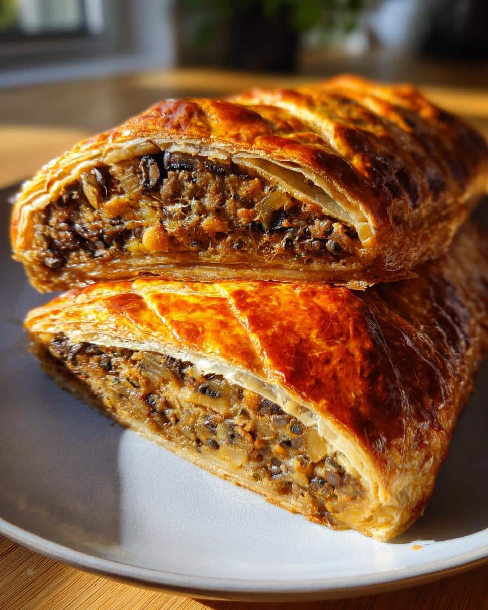 Vegan Mushroom Wellington - detail 1