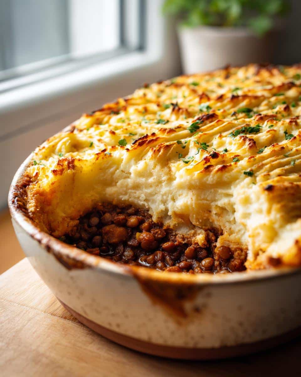 Vegan Shepherd’s Pie (beans and lentils) - detail 1