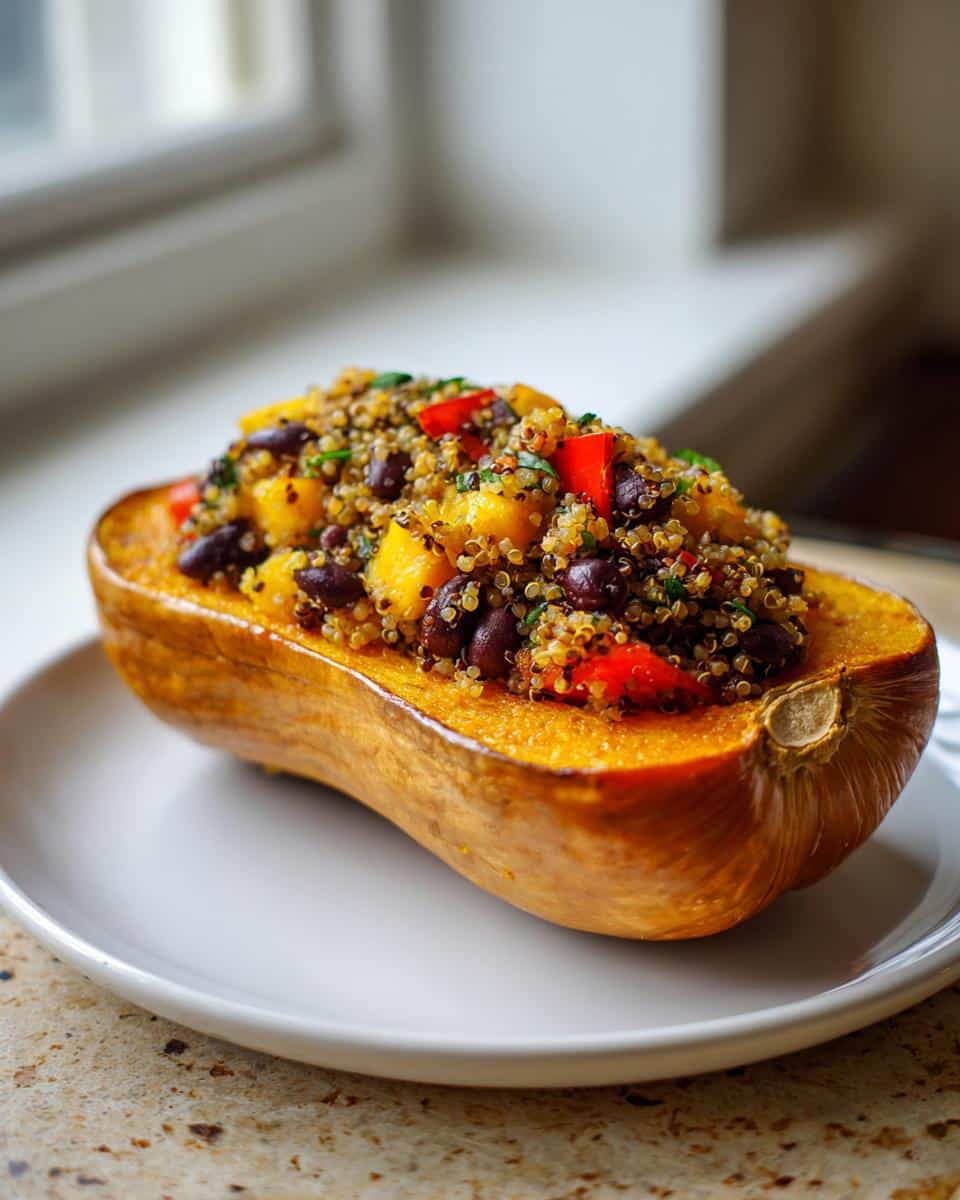 Vegan Stuffed Butternut Squash - detail 1