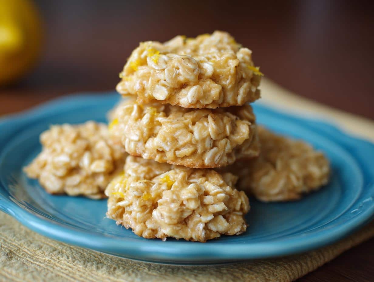 Luscious 10-Minute Easy Lemon Oatmeal No-Bake Cookies